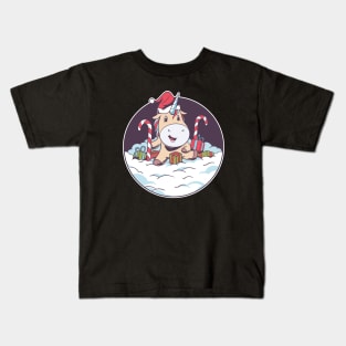 Santa Unicorn Kids T-Shirt